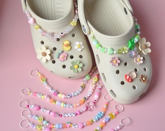 de chaussures personnalisé avec perles | Chaîne pour chaussures perlée personnalisée | pour chaussures sabots et perles | Breloques personnalisées pour sabots
