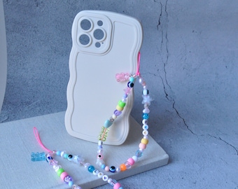 Custom Y2K Phone Charm | Gummy Bear Phone Charm | Colourful Beaded Phone Strap