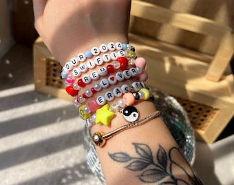 Eras Tour Beaded Friendship Bracelet: Custom Swiftie Bracelet