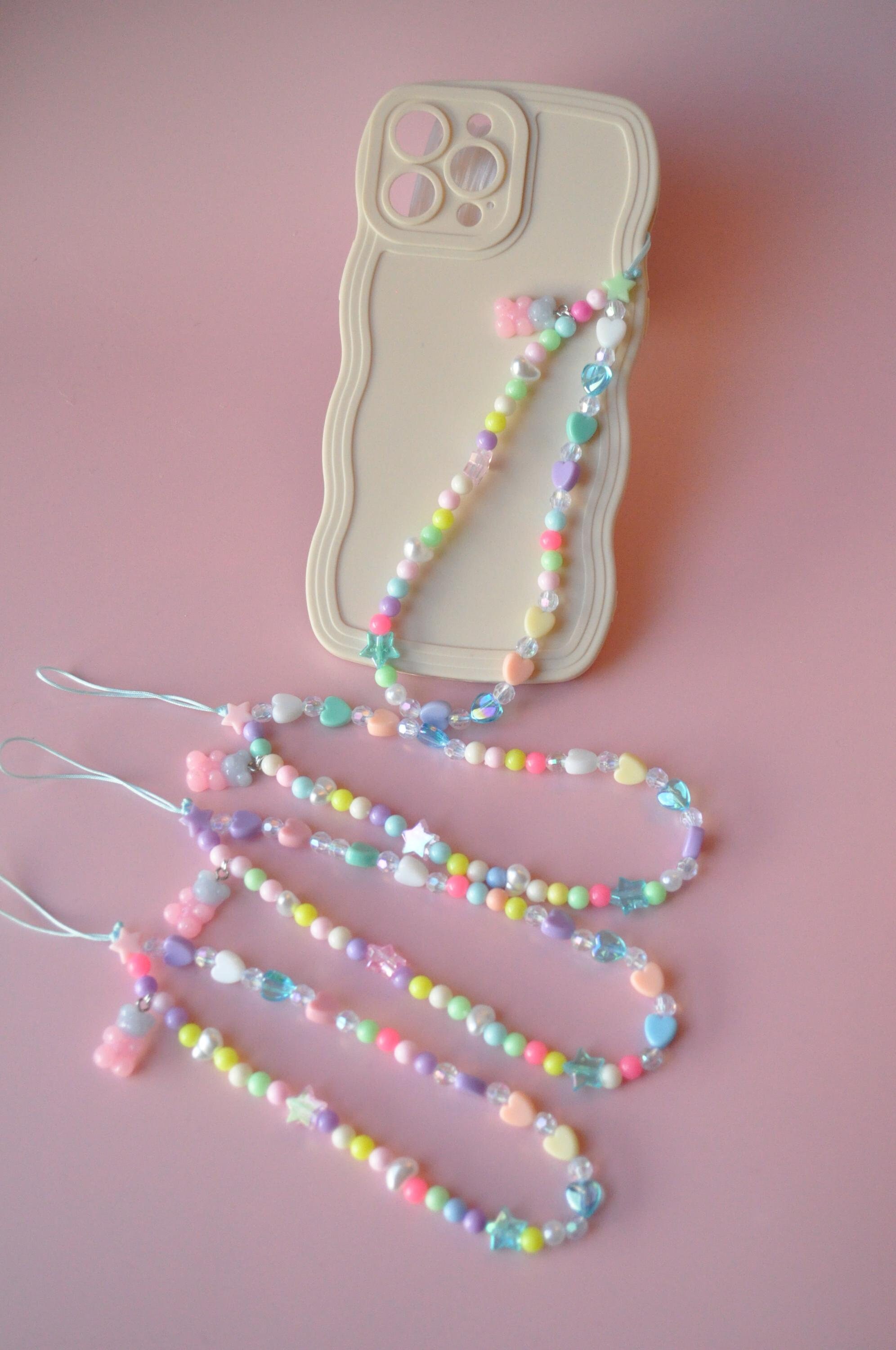 Gummy Bear Phone Charm Strap | Beaded Pastel Phone Strap