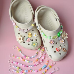 Personalised Beaded Shoe Charm | Custom Beaded Footwear Chain | Beaded Clog Shoe Charm | Personalised Charms For Clogs
