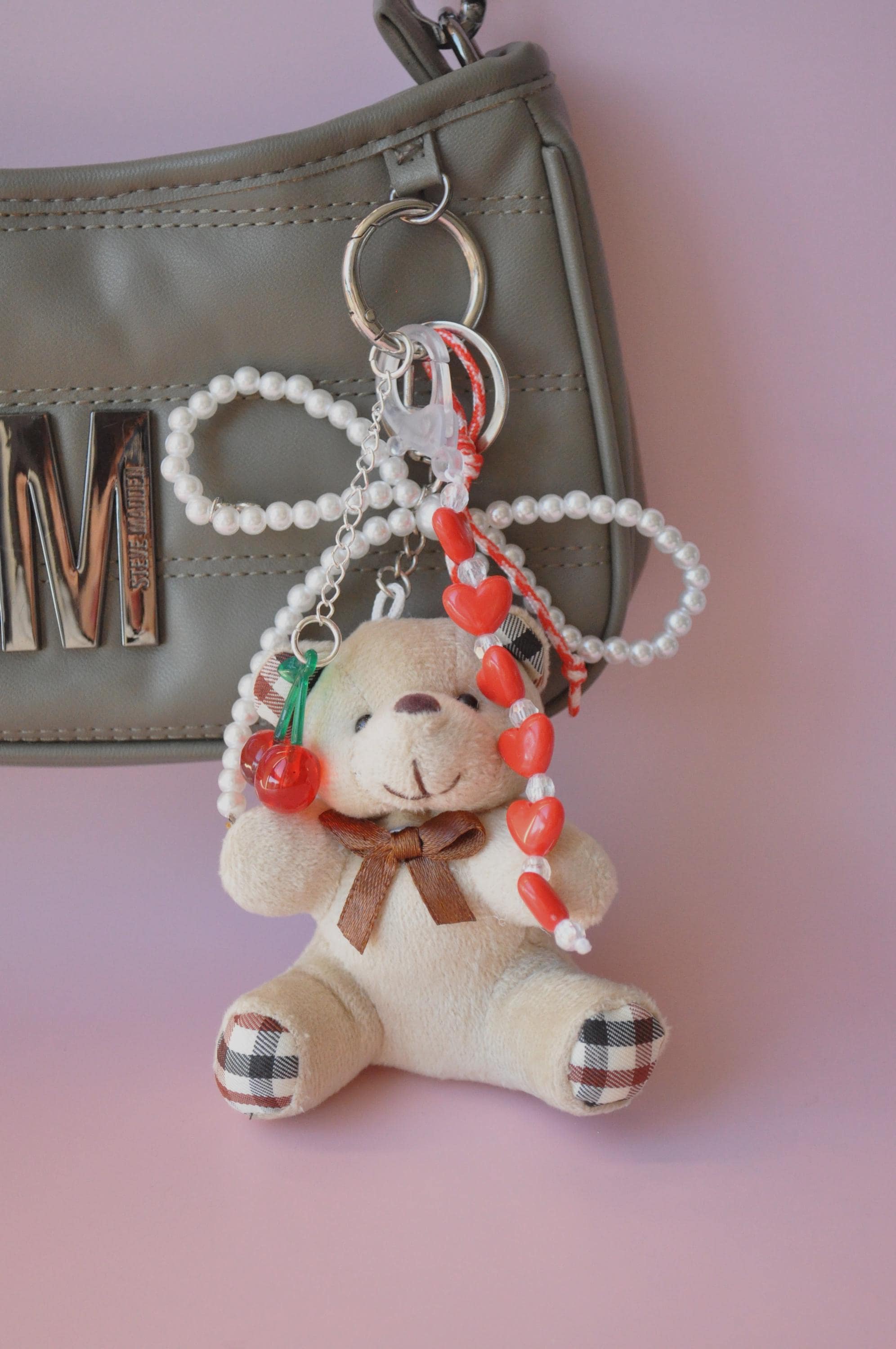 Miniblings Mini Argento Orsacchiotto Loop Orsacchiotto Loop Charm - Gioielli Fatto a Mano Argento Placcato I Pendenti - Braccialetto di Fascino - Ciondolo per Il Braccialetto