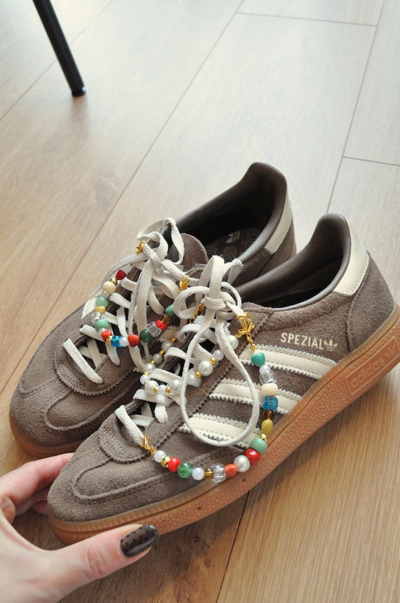 Beaded Pearl Shoe Charm: Personalised Glass Bead Chain