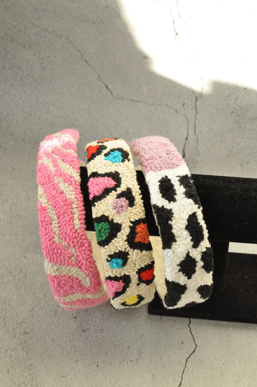 Punch Needle Hairband Custom Hair Accessories Hand Tufted Etsy