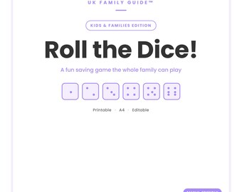 Kids Money Saving Game Printable – Roll‑the‑Dice Family Saving Challenge & Children’s Money Activity