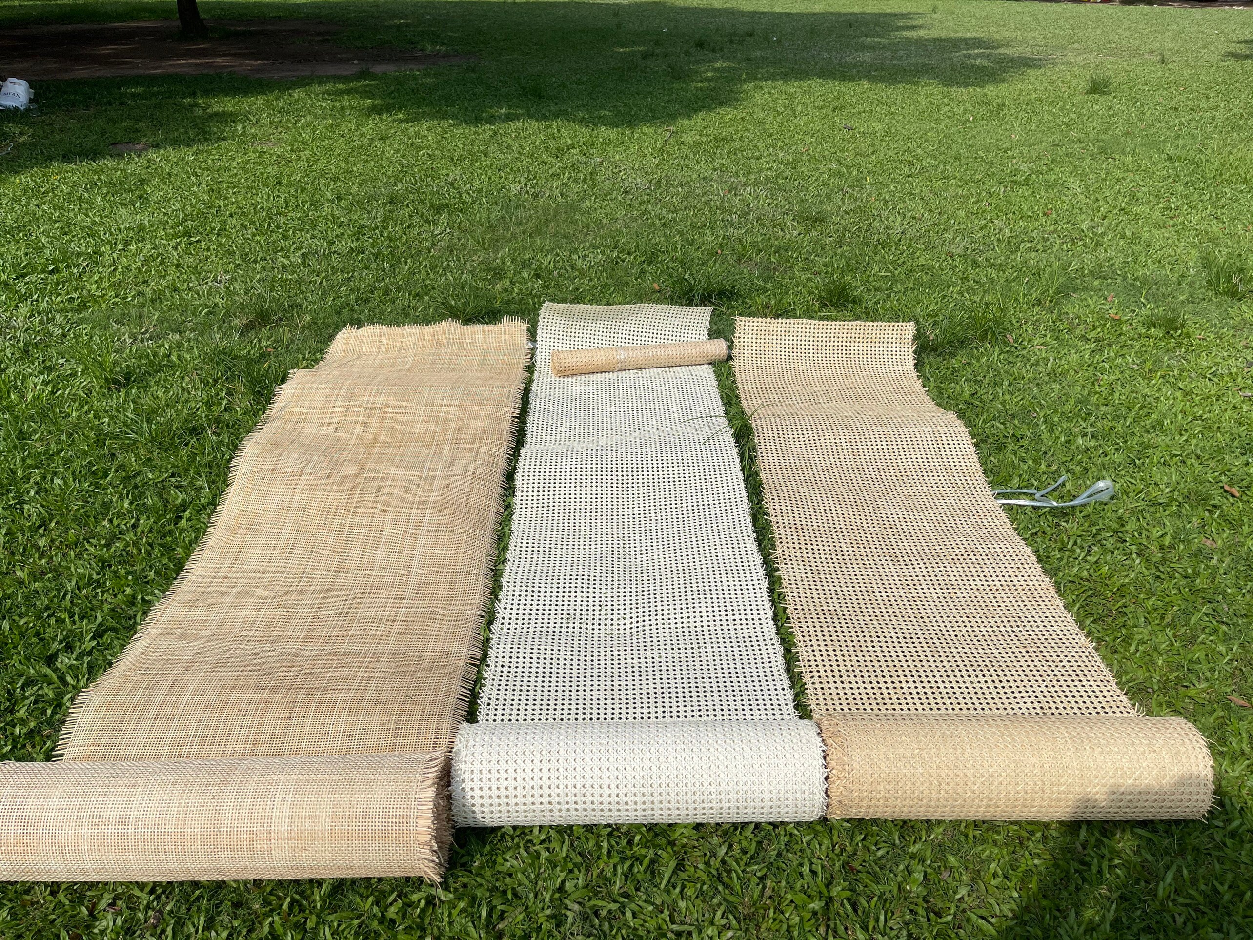 Full Size Light Bleached and Natural Rattan Cane Square Etsy