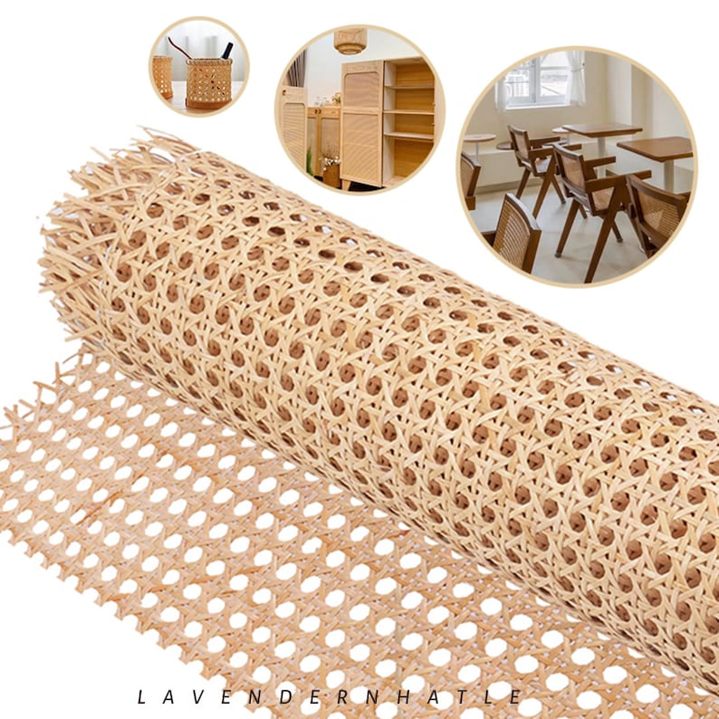 SPECIAL SALE Width 18''/24''/36''Premium Natural Pre woven Rattan Cane webbing for furniture repair/restoration DIY Interiors 