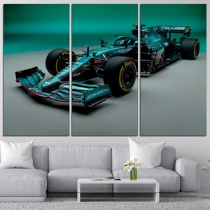 Formula 1 Canvas Car racing print Wall Art Man cave decor Formula 1 poster