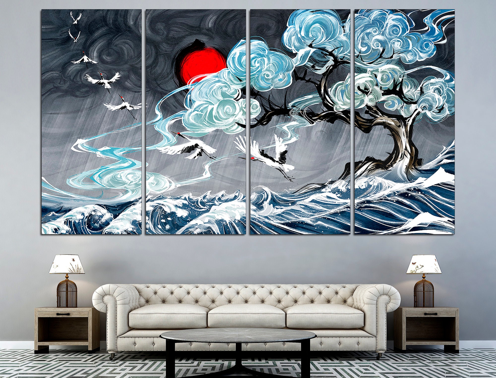 Buy Japanese Print Asian Wall Art Japanese Painting Set Of 3 Online In  India - Etsy