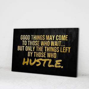 Good things Entrepreneur Motivational Office Decor Modern Art Canvas Print Sign