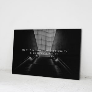 OPPORTUNITY Entrepreneur Motivational Office Decor Modern Art Canvas Print Sign