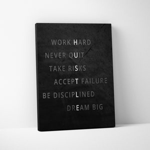 HUSTLE Crossroads Entrepreneur Motivational Office Decor Modern Art Canvas Print Sign