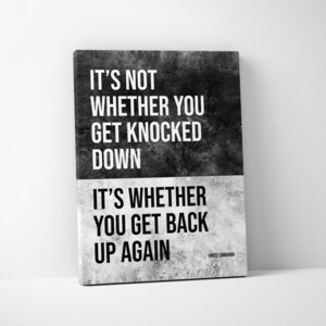 Vince Lombardi Quote Canvas Print: Motivational Office Decor