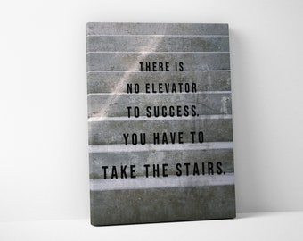 Success Stairs Canvas Print | Motivational Office Decor
