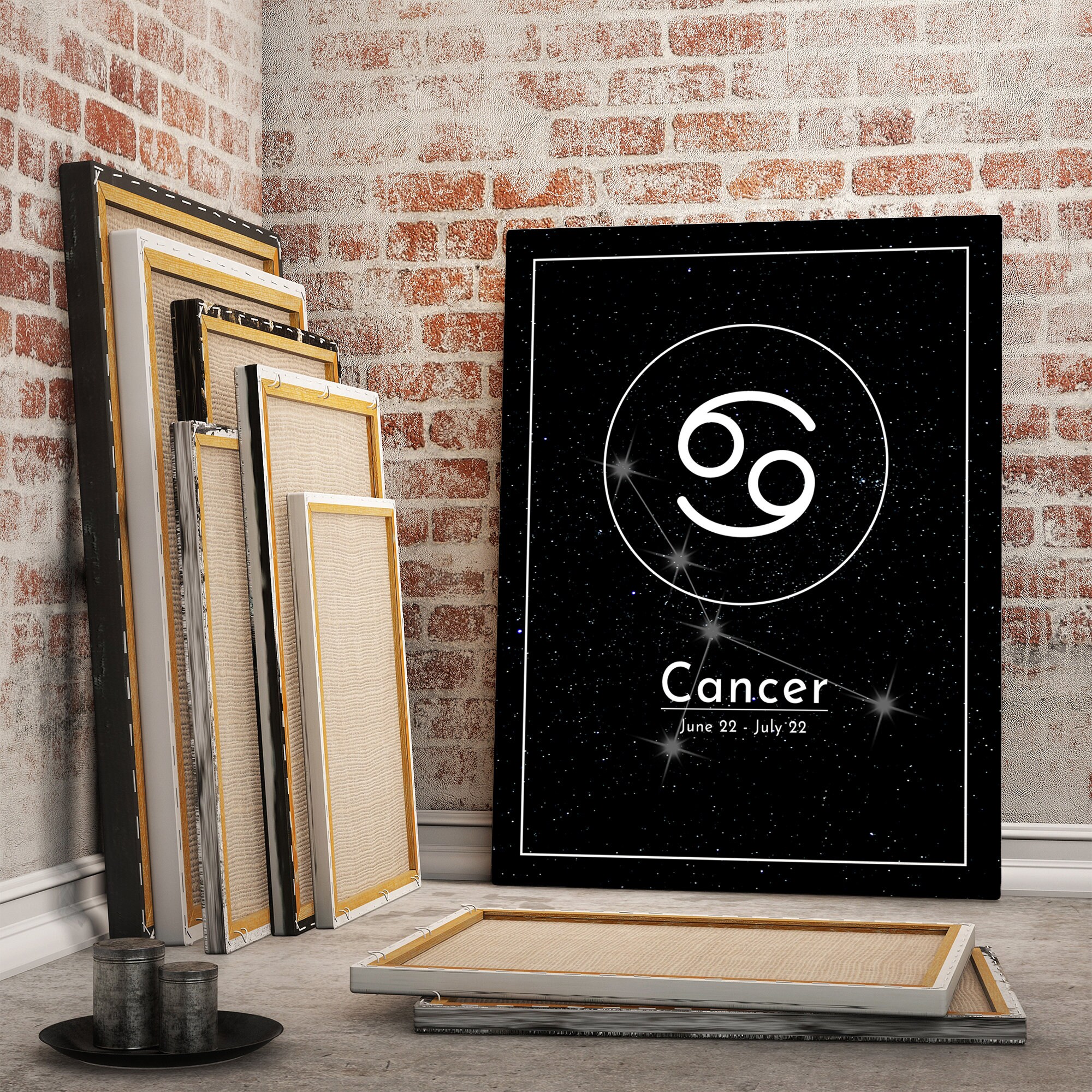 Cancer Zodiac Sign Astrology Canvas Wall Art Print Home Etsy UK