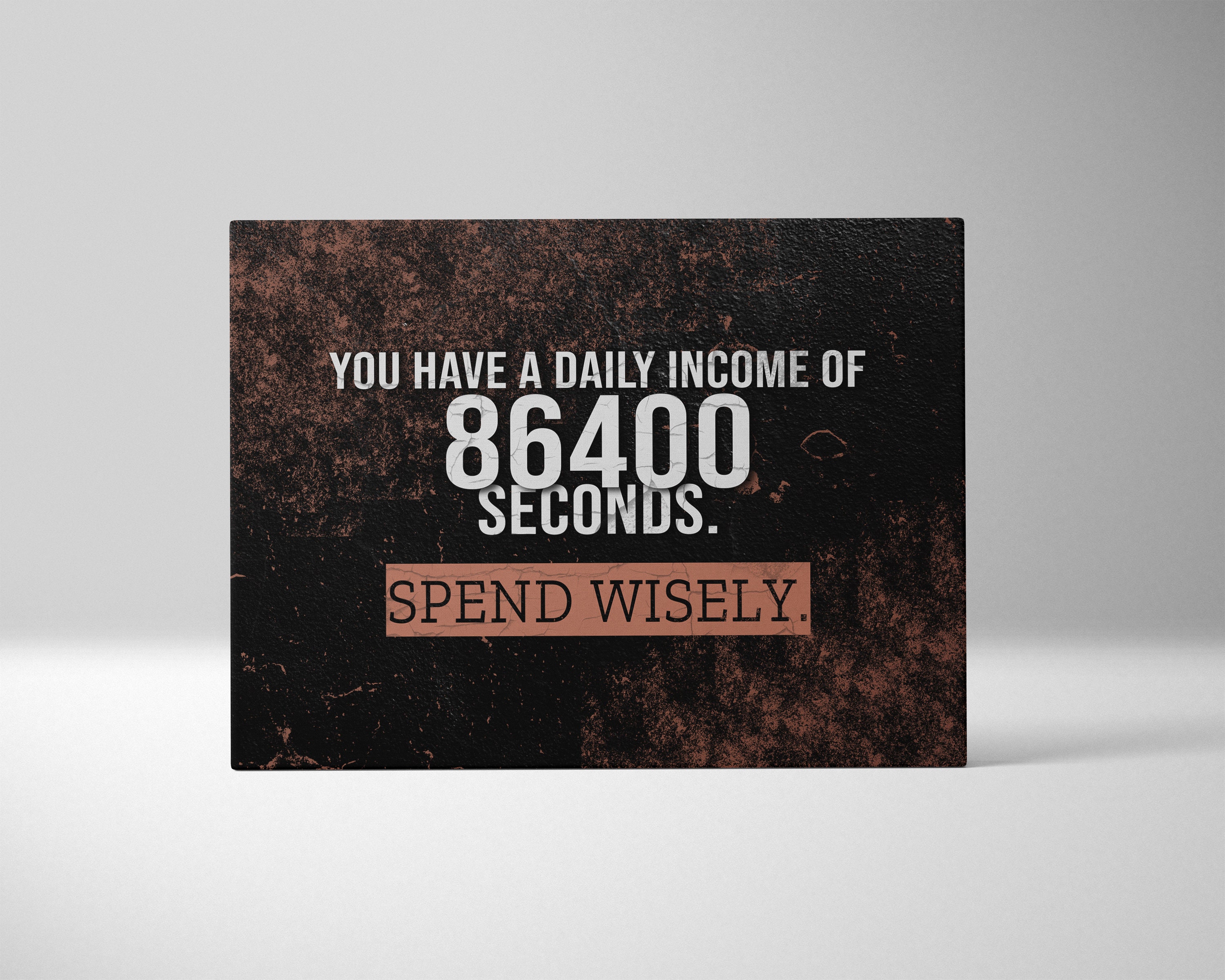 86400 Seconds Canvas Print, Motivational Office Decor - Etsy New Zealand