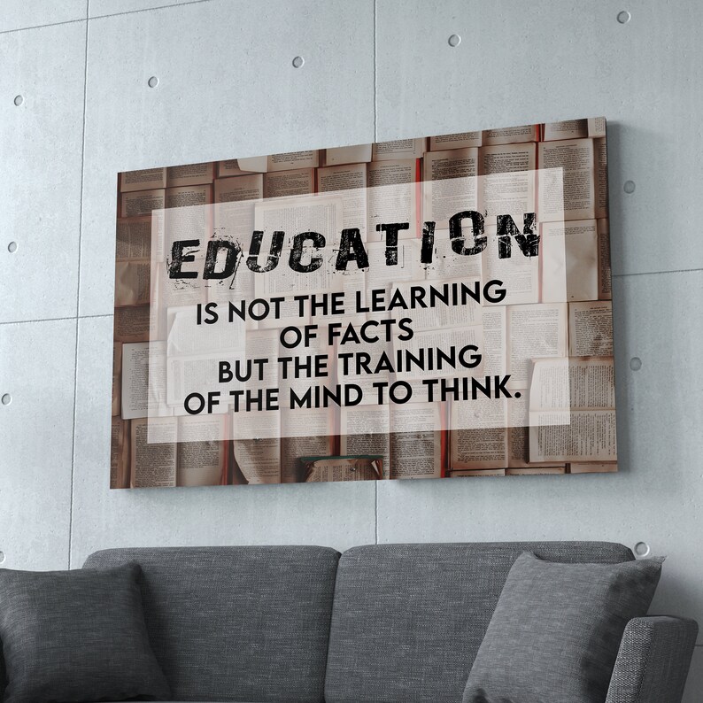 EDUCATION Poster Inspirational Quote School Wall Art Etsy