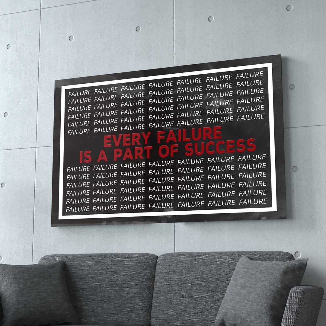 Motivational Canvas Print - EVERY Failure is Part of Success ...