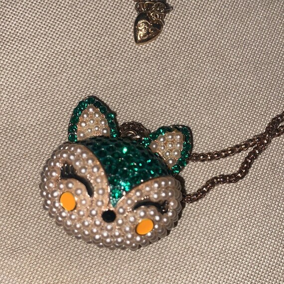 Betsey Johnson Fox Beaded Necklace - Etsy