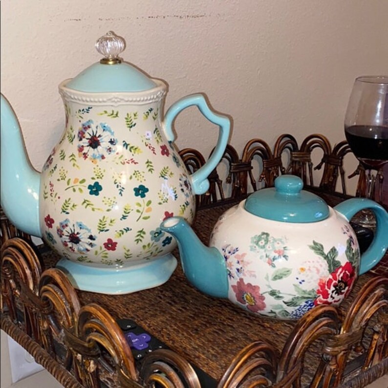 The Pioneer Woman Teapots Kari & Country Garden Etsy