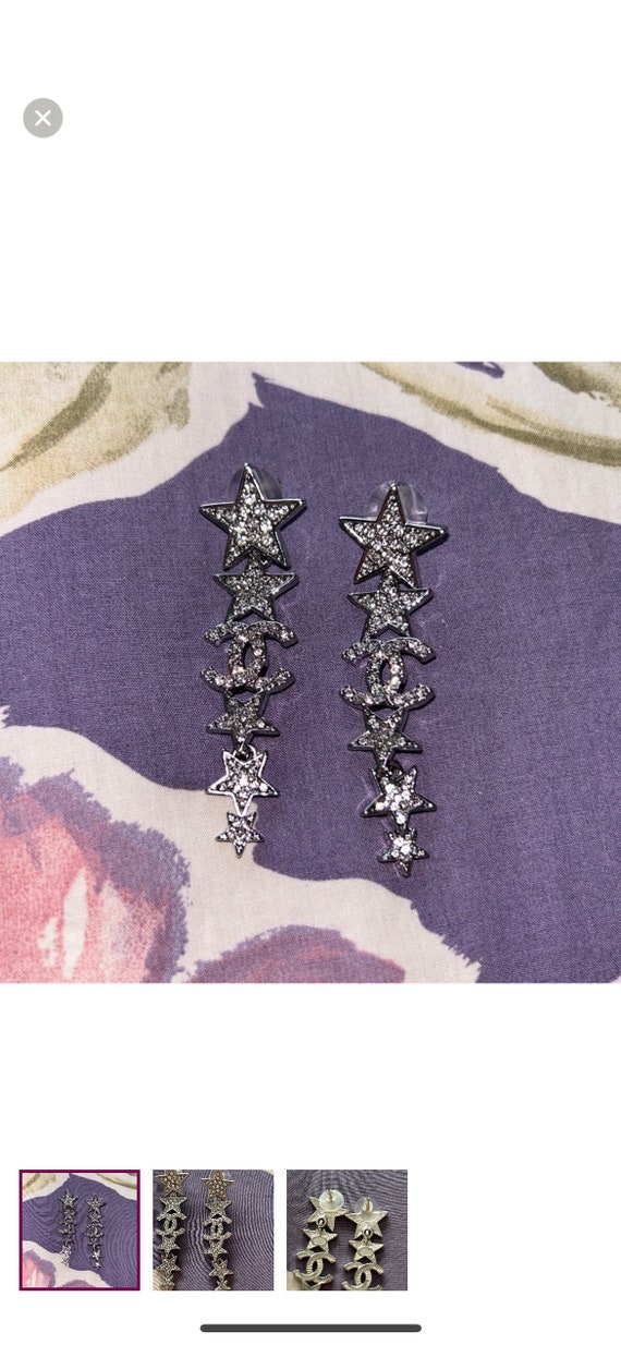 Dangle Star earrings stone crystal  cc vip gift