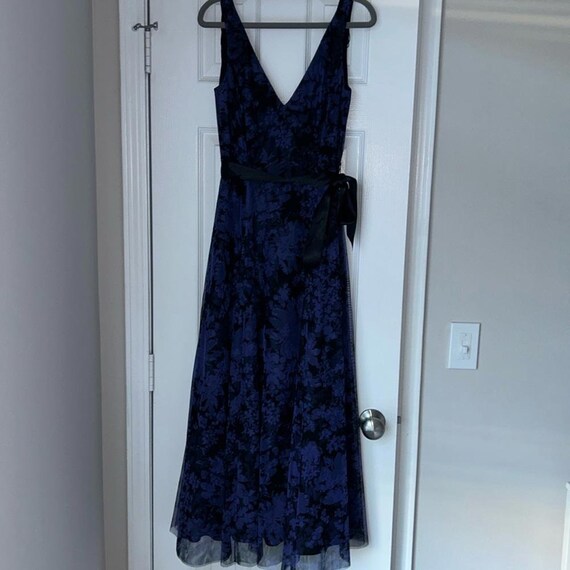 Papell Boutique Evening blue & black dress