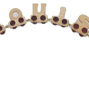 Personalised name with wooden train : Use wooden letters to spell a personalised name image 5