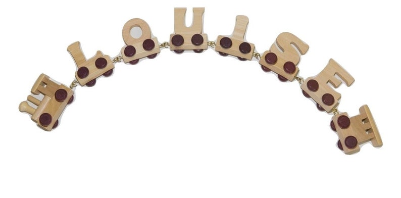 Personalised name with wooden train : Use wooden letters to spell a personalised name image 5