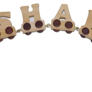 Personalised name with wooden train : Use wooden letters to spell a personalised name image 3