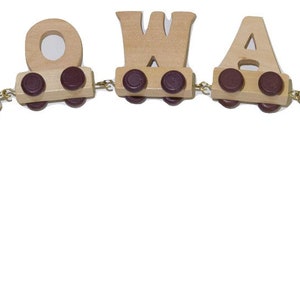 Personalised name with wooden train : Use wooden letters to spell a personalised name image 4