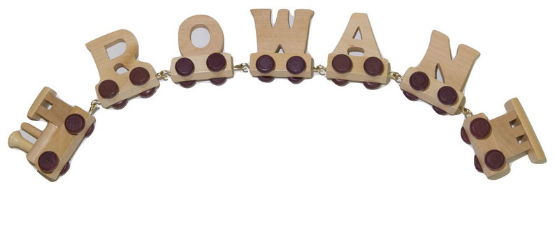 Personalised name with wooden train : Use wooden letters to spell a personalised name image 4