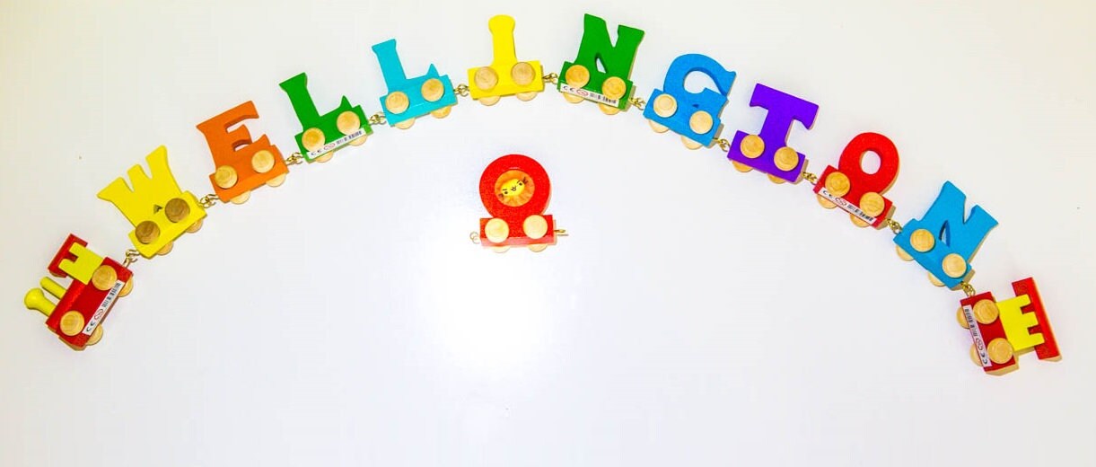 Alphabet Wooden Colourful Train Letters for Personalized Name as ...