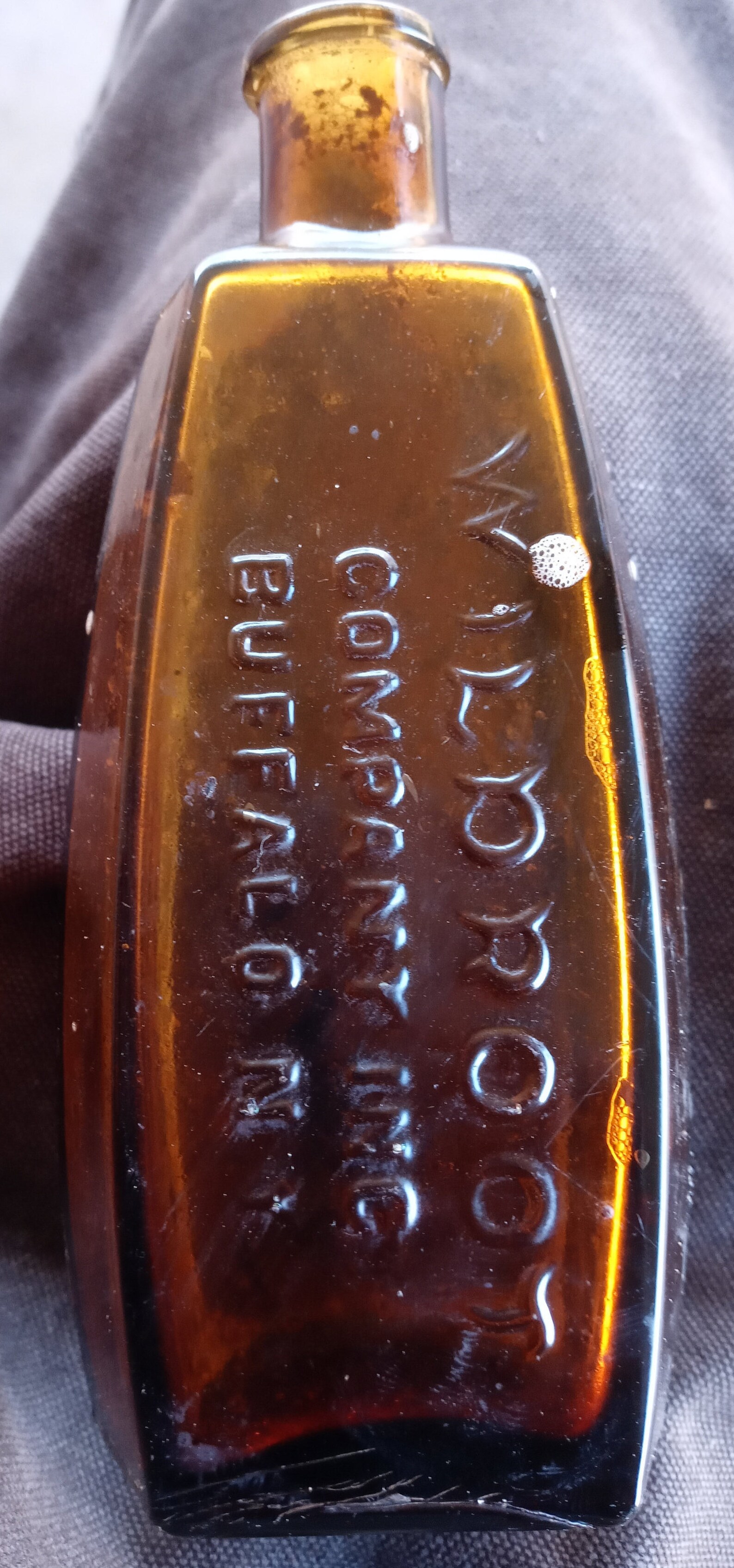 Vintage WildRoot Company inc Buffalo NY Amber Bottle Etsy