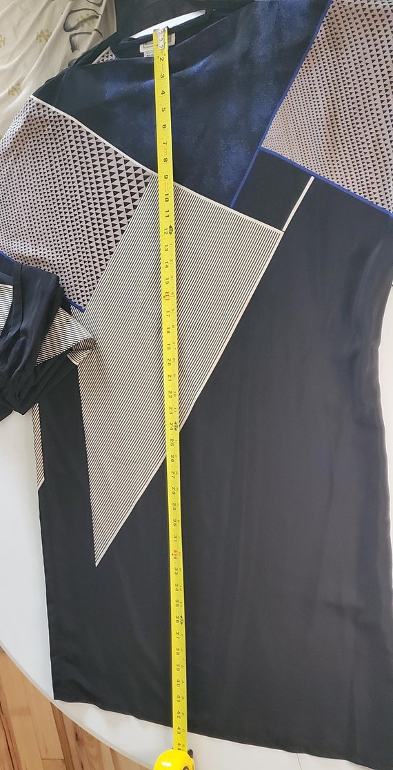 Vintage polyester Michael Benjamin Geometric Patt… - image 9