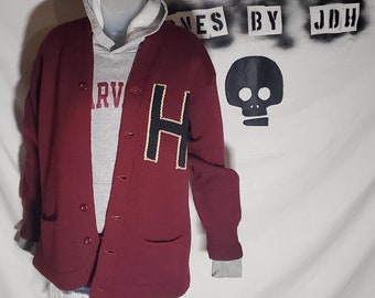 1950s Harvard Letterman Cardigan-Jim McCarthy Athletic Equip