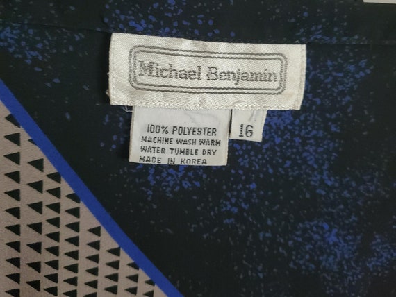 Vintage polyester Michael Benjamin Geometric Patt… - image 3