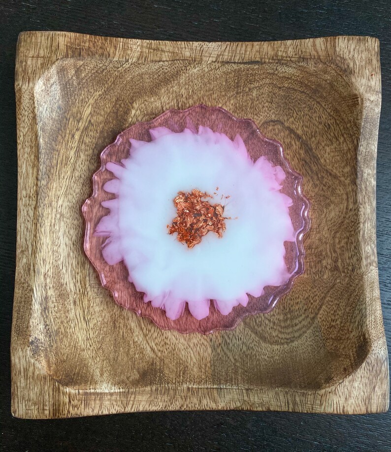 Handmade Resin Coasters Stylish Custom Unique Jewelry Dish /& Artistic