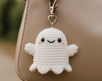 Patrón de fantasma de ganchillo en PDF Fácil Amigurumi Fantasma Apto para principiantes Adorno navideño de Halloween Fantasma kawaii de peluche Descarga instantánea