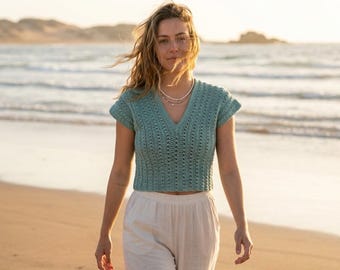 Paquete de ganchillo de verano en PDF | Sombrero tipo cubo, pañuelo, bralette, top de verano, bolso de mano | Ideal para principiantes, todas las tallas, descarga instantánea + regalo extra