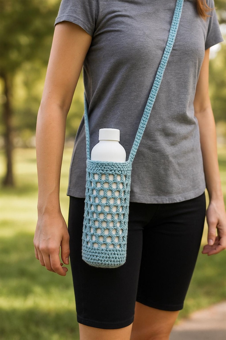 Crochet Water Bottle Holder PDF Pattern | Printable Ad-free Ebook ...