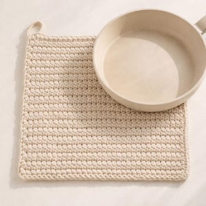 CROCHET PATTERN ⨯ Easy Dishcloth, Coaster & Hot Pad | Beginner Cotton Kitchen Crochet Towel PDF | Eco Friendly Instant Download