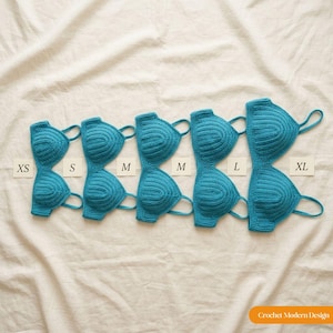 Haakpatroon voor bralette (pdf), bikinitop & crop top, festivaltopje, geschikt voor beginners, alle maten XS-XL, direct te downloaden e-book