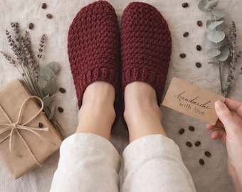 Easy Crochet Slippers Pattern PDF Beginner Friendly House Slippers Tutorial With Photos Quick Make with Multiple Sizes
