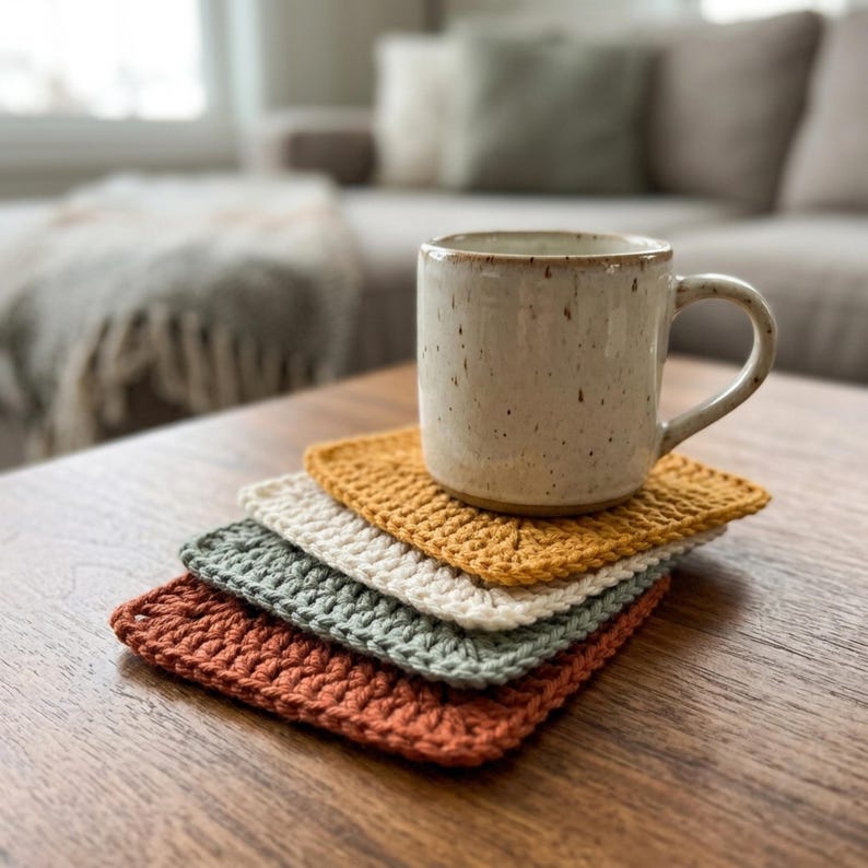 Solid Granny Square Crochet Pattern Modern No Gap Granny Square PDF Beginner Blanket Coaster Bag Motif Instant Download image 3