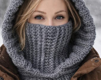 Crochet Pattern Bundle PDF 6 Beginner Patterns Beanie Scarf Gloves Hooded Cowl Balaclava Easy Tutorial
