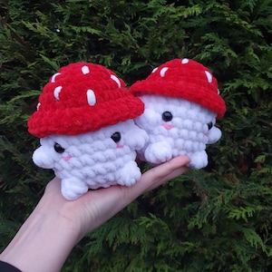 Handmade Crochet Mini Mushie Bois Amigurumi Stress Toy Plushies