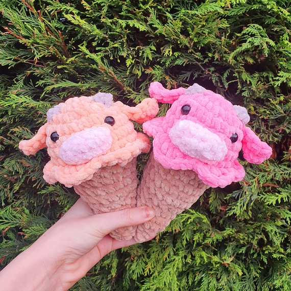 Handmade Crochet Cow Icecreams Amigurumi Plush Stress Toys