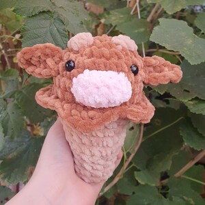 Handgjorda virkade ko-glassar Amigurumi plysch stressleksaker bild 5