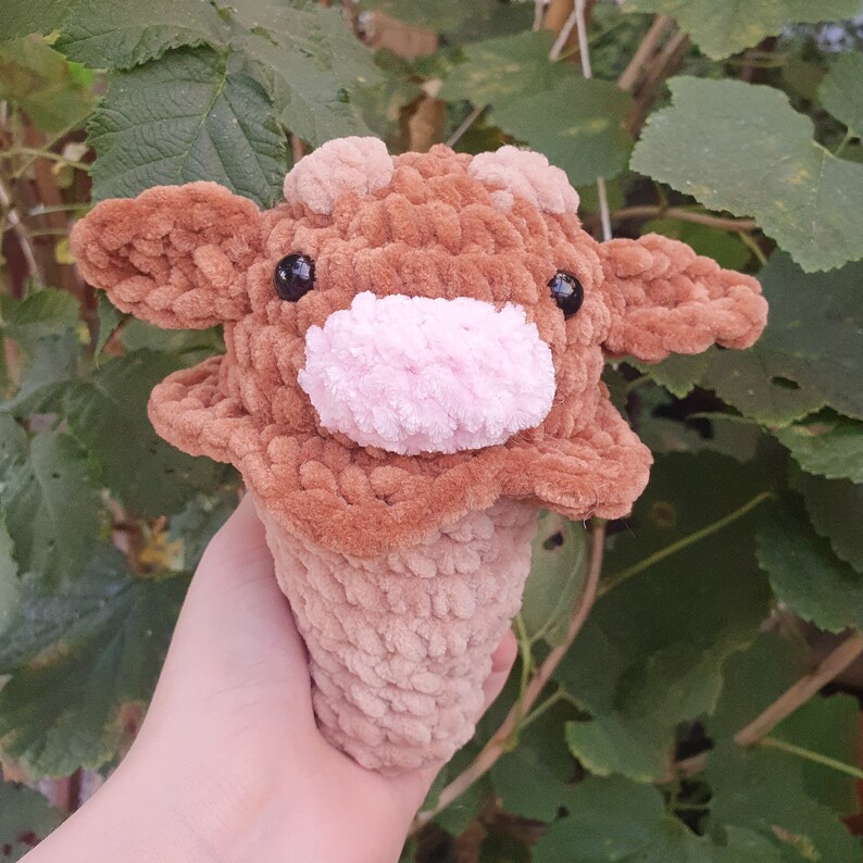 Handgjorda virkade ko-glassar Amigurumi plysch stressleksaker bild 5