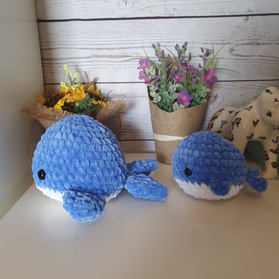 Jouets anti-stress en peluche Amigurumi de baleine au crochet faits à la  main -  France